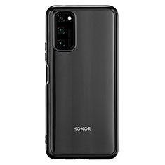 Custodia Silicone Trasparente Ultra Sottile Cover Morbida S01 per Huawei Honor V30 5G Nero