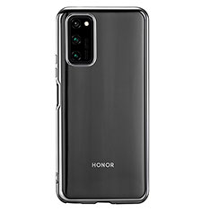 Custodia Silicone Trasparente Ultra Sottile Cover Morbida S01 per Huawei Honor V30 Pro 5G Argento