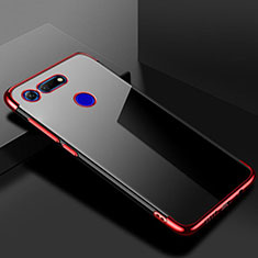 Custodia Silicone Trasparente Ultra Sottile Cover Morbida S01 per Huawei Honor View 20 Rosso