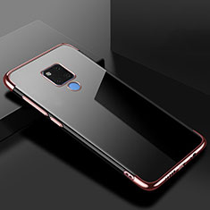 Custodia Silicone Trasparente Ultra Sottile Cover Morbida S01 per Huawei Mate 20 X 5G Oro Rosa
