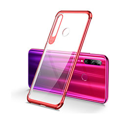Custodia Silicone Trasparente Ultra Sottile Cover Morbida S01 per Huawei P Smart+ Plus (2019) Rosso