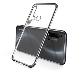 Custodia Silicone Trasparente Ultra Sottile Cover Morbida S01 per Huawei P20 Lite (2019) Nero