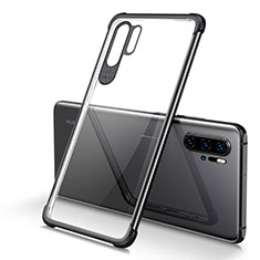 Custodia Silicone Trasparente Ultra Sottile Cover Morbida S01 per Huawei P30 Pro New Edition Nero