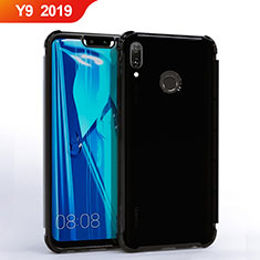 Custodia Silicone Trasparente Ultra Sottile Cover Morbida S01 per Huawei Y9 (2019) Nero