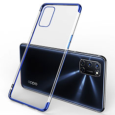 Custodia Silicone Trasparente Ultra Sottile Cover Morbida S01 per Oppo A72 Blu