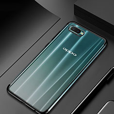 Custodia Silicone Trasparente Ultra Sottile Cover Morbida S01 per Oppo R15X Nero