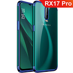 Custodia Silicone Trasparente Ultra Sottile Cover Morbida S01 per Oppo RX17 Pro Blu