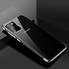 Custodia Silicone Trasparente Ultra Sottile Cover Morbida S01 per Samsung Galaxy S20 5G Argento