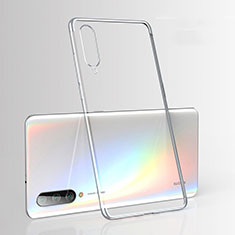 Custodia Silicone Trasparente Ultra Sottile Cover Morbida S01 per Xiaomi Mi A3 Argento