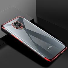 Custodia Silicone Trasparente Ultra Sottile Cover Morbida S01 per Xiaomi Poco M2 Pro Rosso