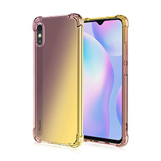 Custodia Silicone Trasparente Ultra Sottile Cover Morbida S01 per Xiaomi Redmi 9i Marrone