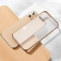 Custodia Silicone Trasparente Ultra Sottile Cover Morbida S02 per Apple iPhone 11 Oro