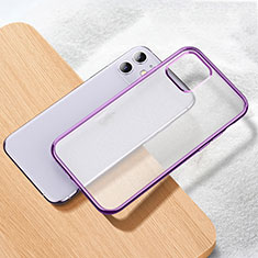 Custodia Silicone Trasparente Ultra Sottile Cover Morbida S02 per Apple iPhone 11 Viola