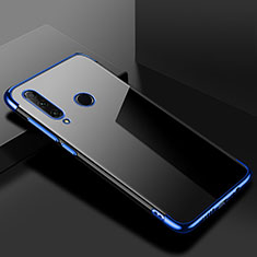 Custodia Silicone Trasparente Ultra Sottile Cover Morbida S02 per Huawei Honor 20E Blu