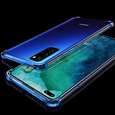 Custodia Silicone Trasparente Ultra Sottile Cover Morbida S02 per Huawei Honor V30 Pro 5G Blu