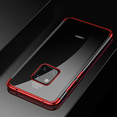 Custodia Silicone Trasparente Ultra Sottile Cover Morbida S02 per Huawei Mate 20 Pro Rosso