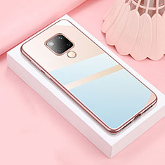 Custodia Silicone Trasparente Ultra Sottile Cover Morbida S02 per Huawei Mate 20 X 5G Oro Rosa