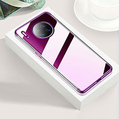 Custodia Silicone Trasparente Ultra Sottile Cover Morbida S02 per Huawei Mate 30 5G Viola