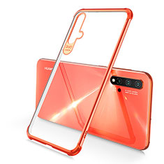Custodia Silicone Trasparente Ultra Sottile Cover Morbida S02 per Huawei Nova 5 Arancione