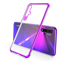 Custodia Silicone Trasparente Ultra Sottile Cover Morbida S02 per Huawei Nova 5 Pro Viola