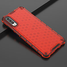 Custodia Silicone Trasparente Ultra Sottile Cover Morbida S02 per Samsung Galaxy A70S Rosso