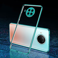 Custodia Silicone Trasparente Ultra Sottile Cover Morbida S02 per Xiaomi Mi 10T Lite 5G Ciano