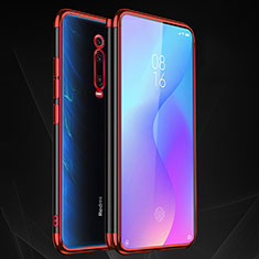 Custodia Silicone Trasparente Ultra Sottile Cover Morbida S02 per Xiaomi Mi 9T Rosso