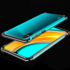 Custodia Silicone Trasparente Ultra Sottile Cover Morbida S02 per Xiaomi Redmi 9A Nero