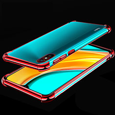 Custodia Silicone Trasparente Ultra Sottile Cover Morbida S02 per Xiaomi Redmi 9A Rosso