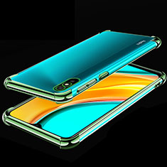 Custodia Silicone Trasparente Ultra Sottile Cover Morbida S02 per Xiaomi Redmi 9A Verde