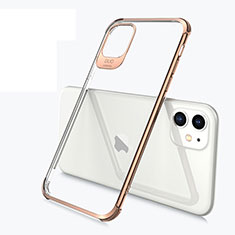 Custodia Silicone Trasparente Ultra Sottile Cover Morbida S03 per Apple iPhone 11 Oro