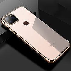 Custodia Silicone Trasparente Ultra Sottile Cover Morbida S03 per Apple iPhone 11 Pro Oro