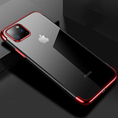 Custodia Silicone Trasparente Ultra Sottile Cover Morbida S03 per Apple iPhone 11 Pro Rosso