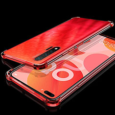 Custodia Silicone Trasparente Ultra Sottile Cover Morbida S03 per Huawei Nova 6 Rosso