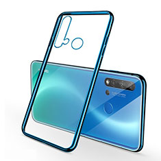 Custodia Silicone Trasparente Ultra Sottile Cover Morbida S03 per Huawei P20 Lite (2019) Blu