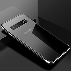 Custodia Silicone Trasparente Ultra Sottile Cover Morbida S03 per Samsung Galaxy S10 Argento