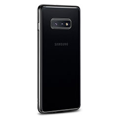Custodia Silicone Trasparente Ultra Sottile Cover Morbida S03 per Samsung Galaxy S10e Nero