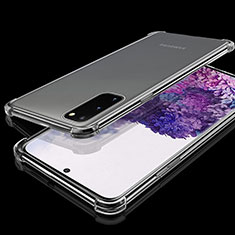 Custodia Silicone Trasparente Ultra Sottile Cover Morbida S03 per Samsung Galaxy S20 Chiaro