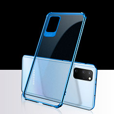 Custodia Silicone Trasparente Ultra Sottile Cover Morbida S03 per Samsung Galaxy S20 Plus Blu