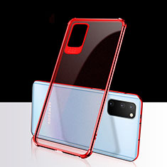 Custodia Silicone Trasparente Ultra Sottile Cover Morbida S03 per Samsung Galaxy S20 Plus Rosso