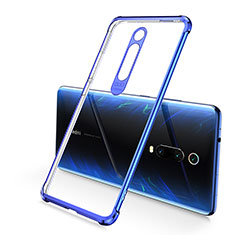 Custodia Silicone Trasparente Ultra Sottile Cover Morbida S03 per Xiaomi Mi 9T Blu