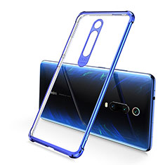 Custodia Silicone Trasparente Ultra Sottile Cover Morbida S03 per Xiaomi Mi 9T Pro Blu