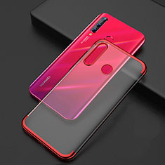 Custodia Silicone Trasparente Ultra Sottile Cover Morbida S04 per Huawei Honor 20 Lite Rosso