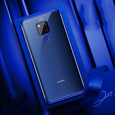 Custodia Silicone Trasparente Ultra Sottile Cover Morbida S04 per Huawei Mate 20 X 5G Blu