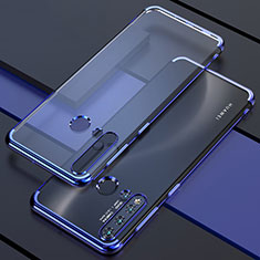 Custodia Silicone Trasparente Ultra Sottile Cover Morbida S04 per Huawei Nova 5i Blu