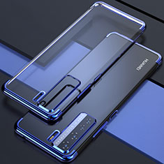 Custodia Silicone Trasparente Ultra Sottile Cover Morbida S04 per Huawei Nova 7 SE 5G Blu