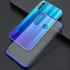 Custodia Silicone Trasparente Ultra Sottile Cover Morbida S04 per Huawei P Smart+ Plus (2019) Blu