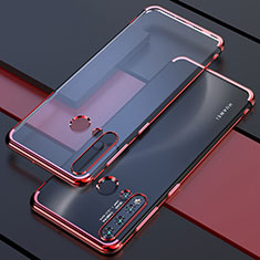 Custodia Silicone Trasparente Ultra Sottile Cover Morbida S04 per Huawei P20 Lite (2019) Rosso