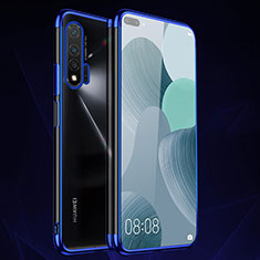 Custodia Silicone Trasparente Ultra Sottile Cover Morbida S05 per Huawei Nova 6 Blu