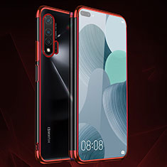 Custodia Silicone Trasparente Ultra Sottile Cover Morbida S05 per Huawei Nova 6 Rosso